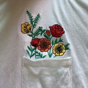 Urban outfitters white tee with flowers!